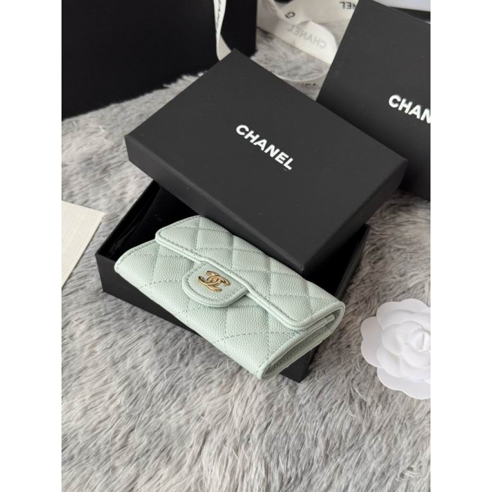 Chanel compact wallet leather 100% 11x8.5cm Accesories