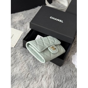 Chanel compact wallet leather 100% 11x8.5cm Accesories