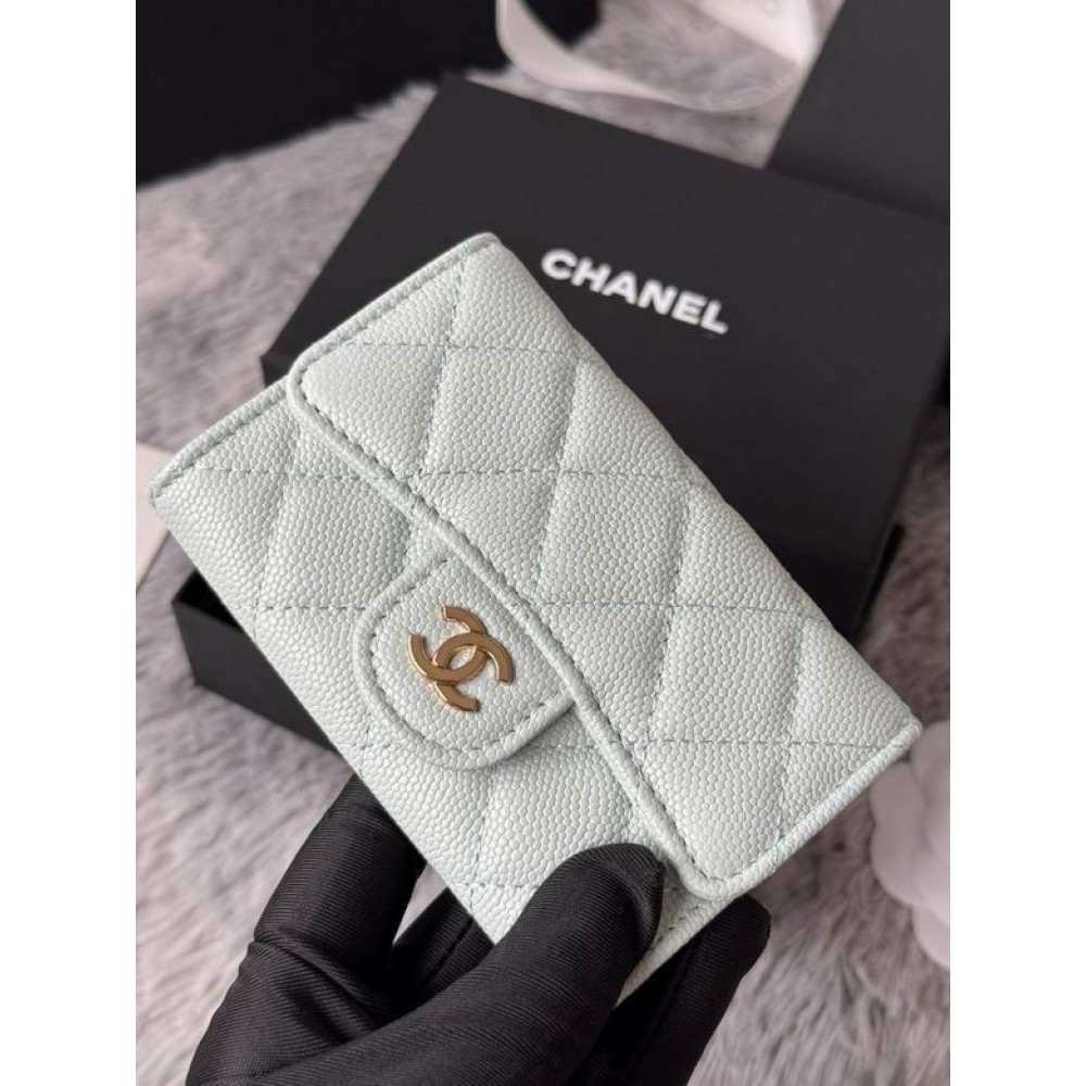 Chanel compact wallet leather 100% 11x8.5cm Accesories