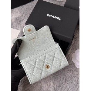 Chanel compact wallet leather 100% 11x8.5cm Accesories
