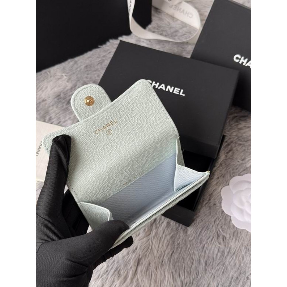 Chanel compact wallet leather 100% 11x8.5cm Accesories