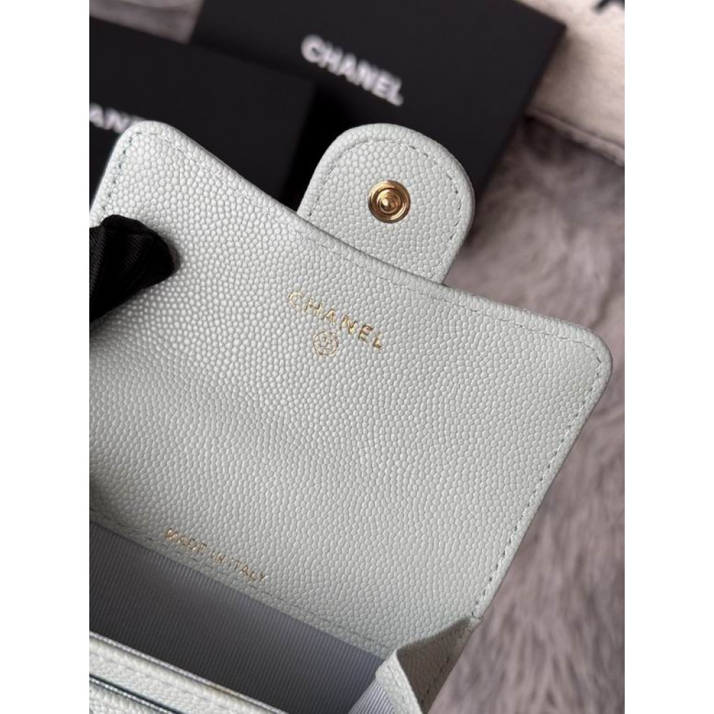 Chanel compact wallet leather 100% 11x8.5cm Accesories