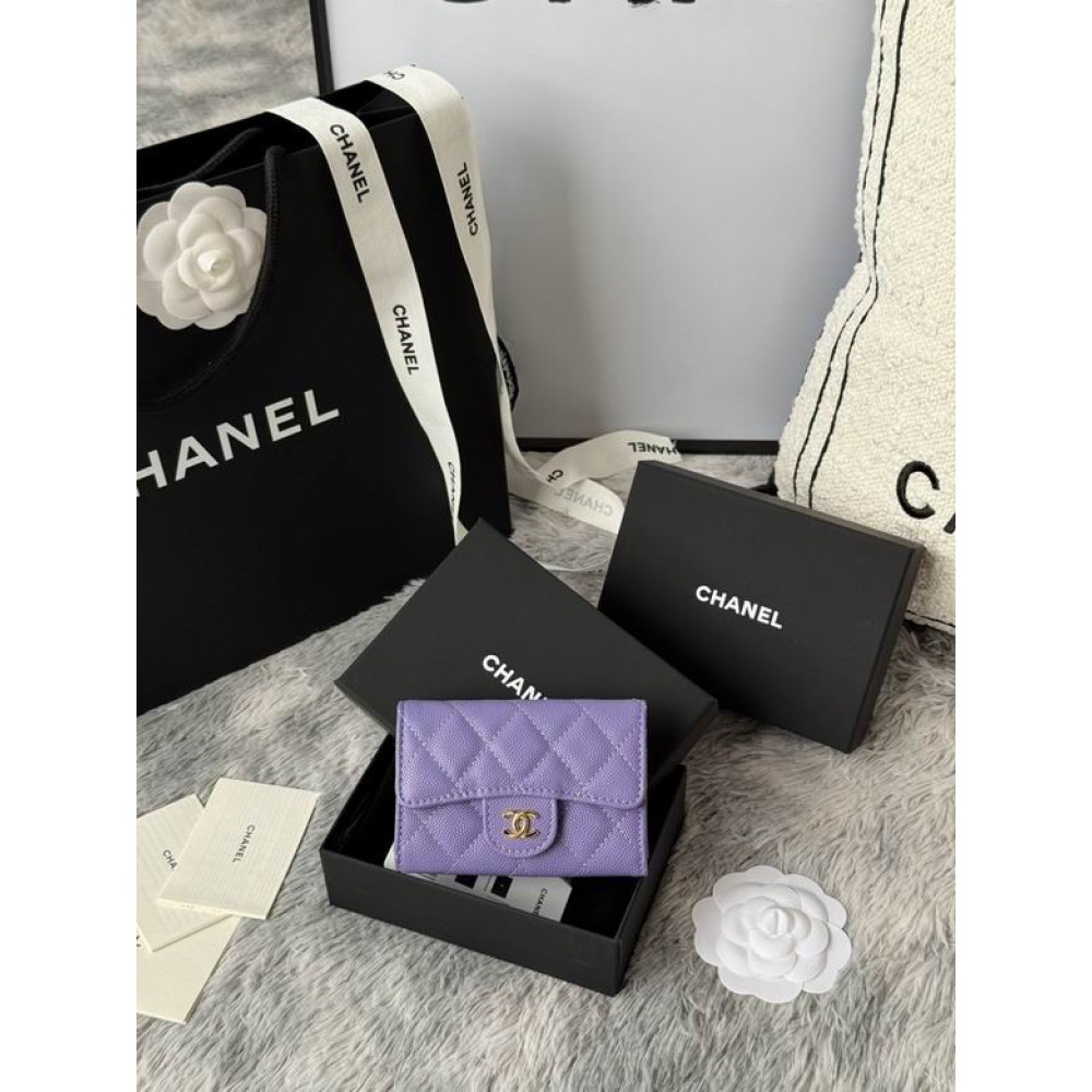 Chanel compact wallet leather 100% 11x8.5cm Accesories
