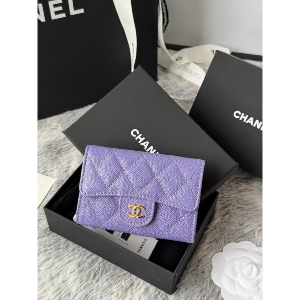 Chanel compact wallet leather 100% 11x8.5cm Accesories