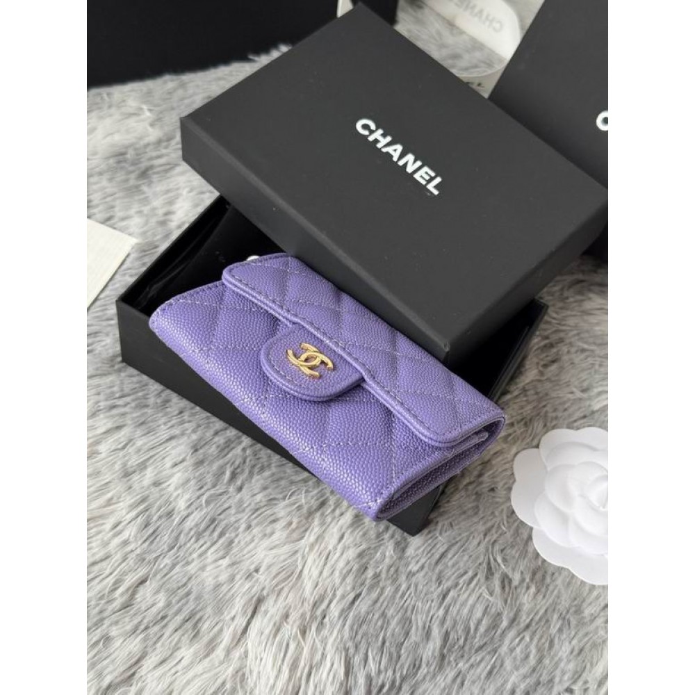 Chanel compact wallet leather 100% 11x8.5cm Accesories