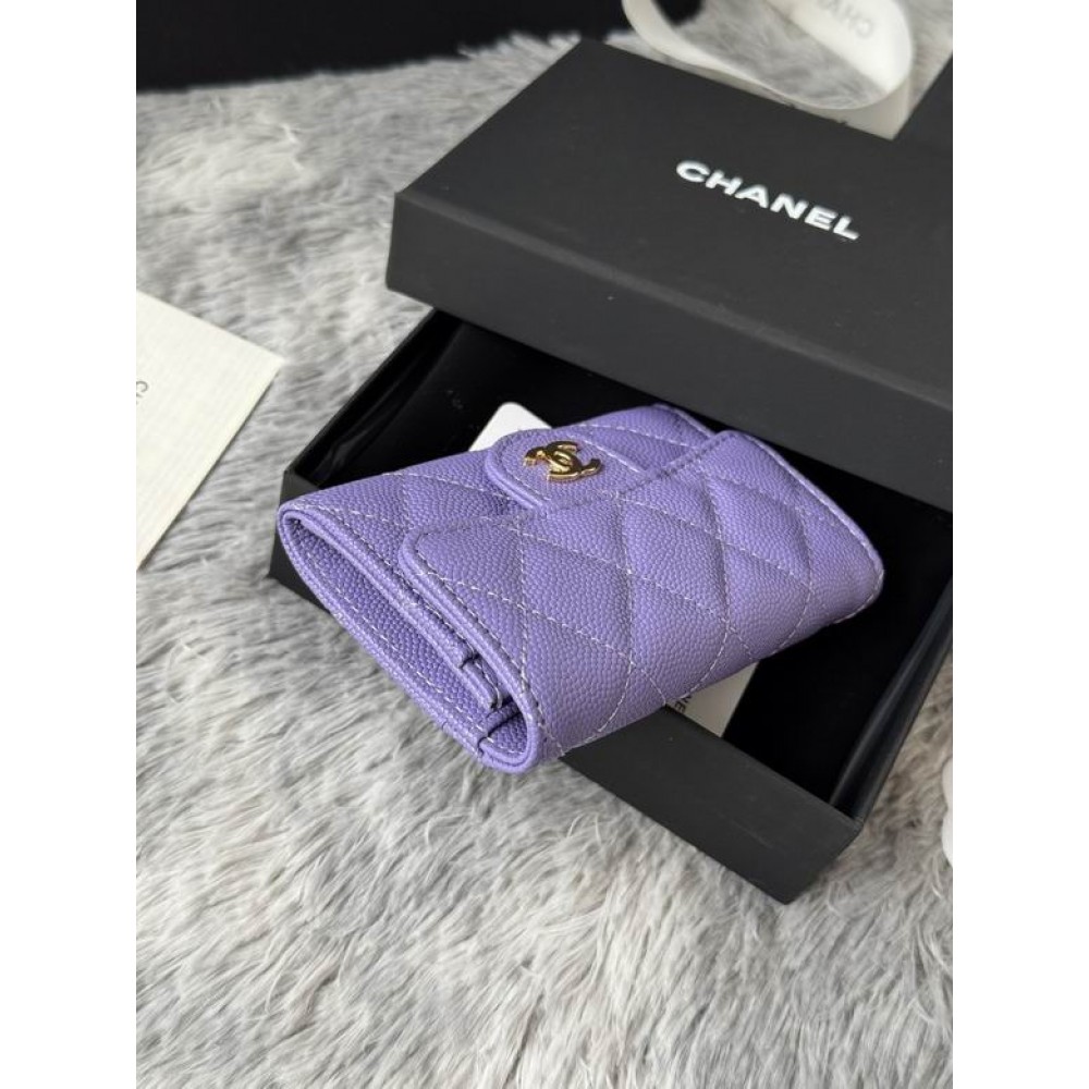 Chanel compact wallet leather 100% 11x8.5cm Accesories