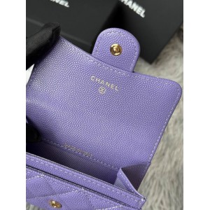 Chanel compact wallet leather 100% 11x8.5cm Accesories