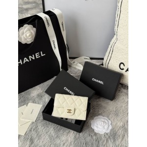 Chanel compact wallet leather 100% 11x8.5cm Accesories