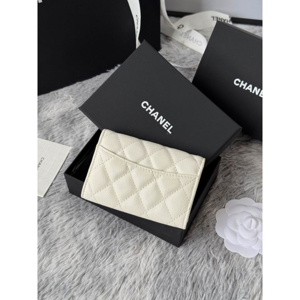 Chanel compact wallet leather 100% 11x8.5cm Accesories