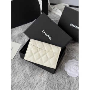 Chanel compact wallet leather 100% 11x8.5cm Accesories