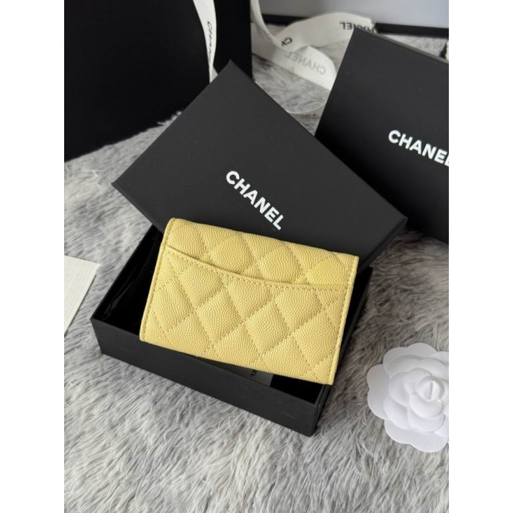 Chanel compact wallet leather 100% 11x8.5cm Accesories