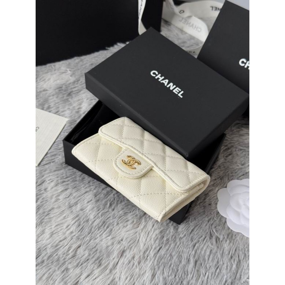 Chanel compact wallet leather 100% 11x8.5cm Accesories