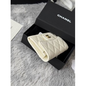 Chanel compact wallet leather 100% 11x8.5cm Accesories