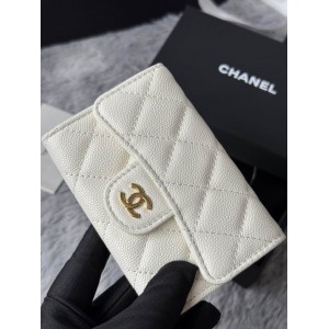 Chanel compact wallet leather 100% 11x8.5cm Accesories