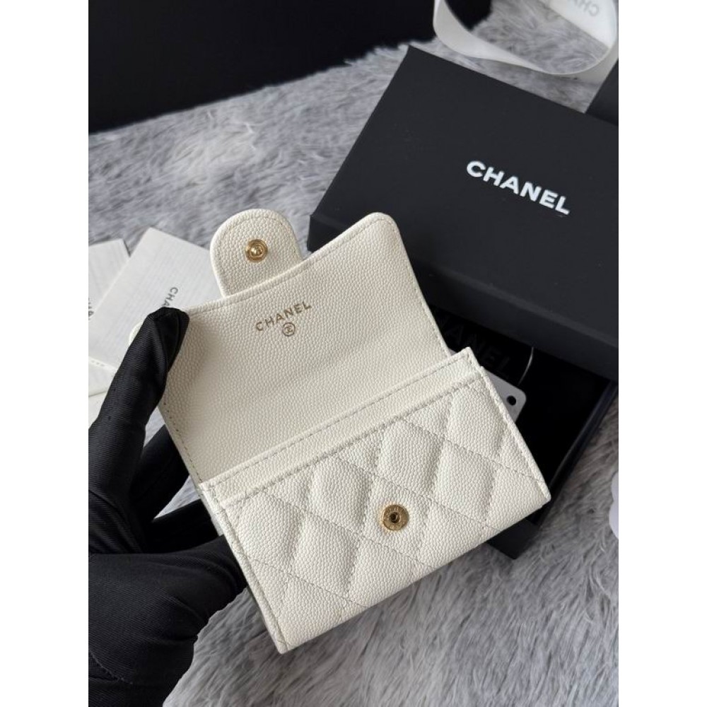 Chanel compact wallet leather 100% 11x8.5cm Accesories