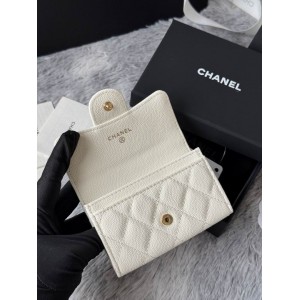 Chanel compact wallet leather 100% 11x8.5cm Accesories