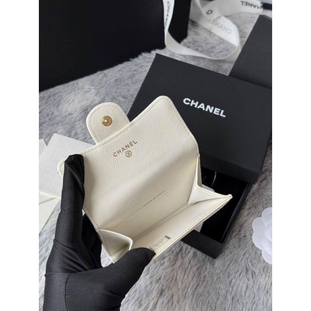 Chanel compact wallet leather 100% 11x8.5cm Accesories