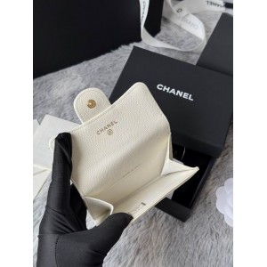 Chanel compact wallet leather 100% 11x8.5cm Accesories