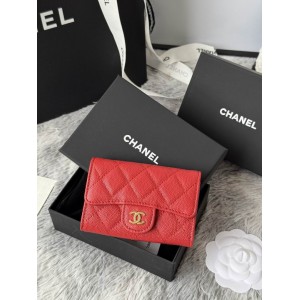 Chanel compact wallet leather 100% 11x8.5cm Accesories