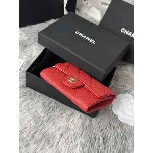 Chanel compact wallet leather 100% 11x8.5cm Accesories