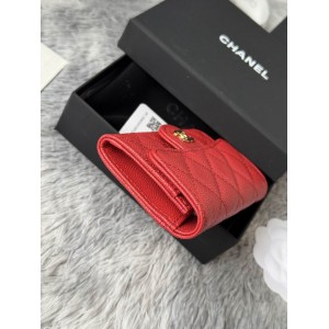 Chanel compact wallet leather 100% 11x8.5cm Accesories