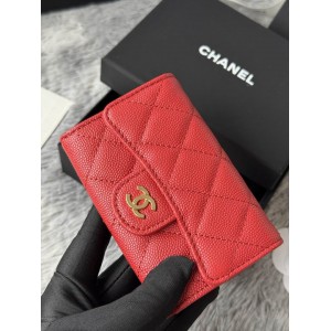 Chanel compact wallet leather 100% 11x8.5cm Accesories