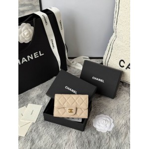 Chanel compact wallet leather 100% 11x8.5cm Accesories