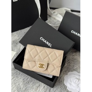 Chanel compact wallet leather 100% 11x8.5cm Accesories