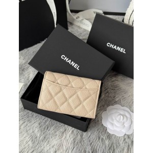 Chanel compact wallet leather 100% 11x8.5cm Accesories