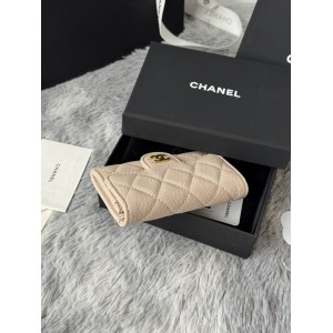Chanel compact wallet leather 100% 11x8.5cm Accesories