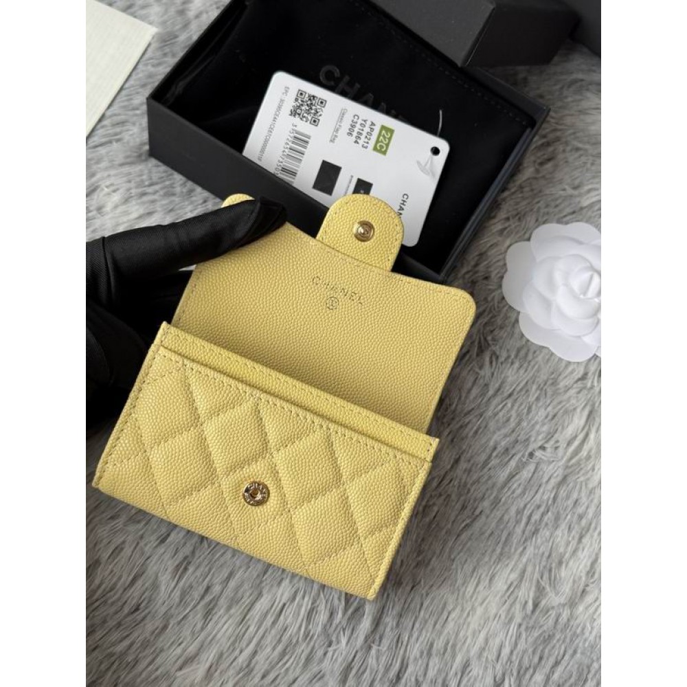 Chanel compact wallet leather 100% 11x8.5cm Accesories