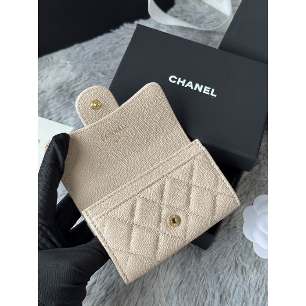 Chanel compact wallet leather 100% 11x8.5cm Accesories