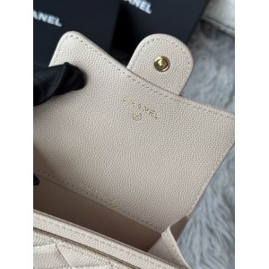 Chanel compact wallet leather 100% 11x8.5cm Accesories