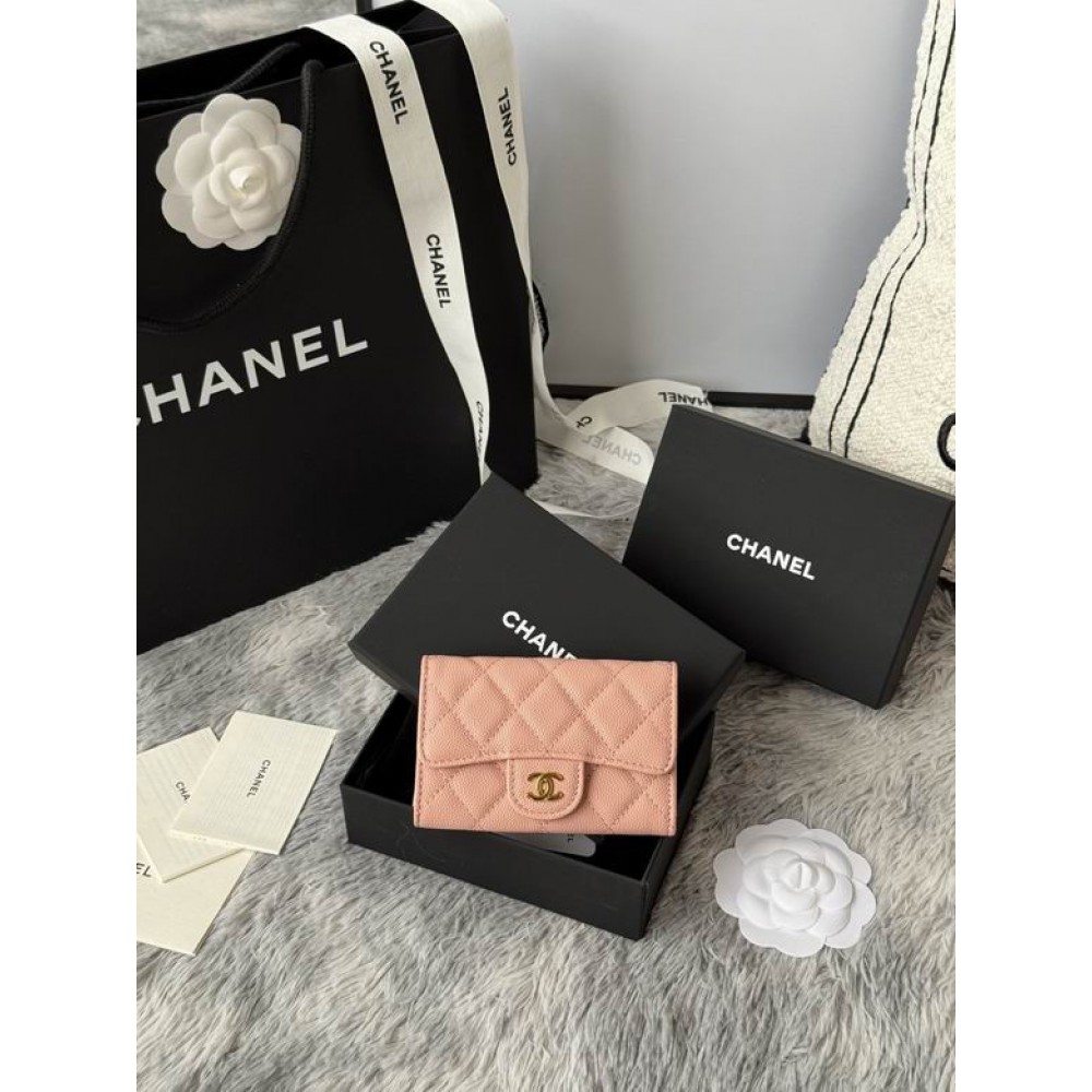 Chanel compact wallet leather 100% 11x8.5cm Accesories