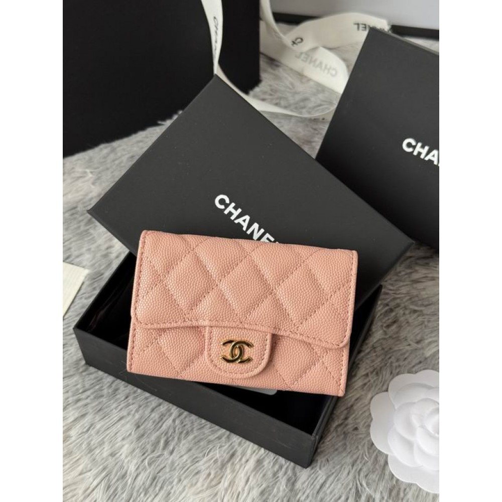 Chanel compact wallet leather 100% 11x8.5cm Accesories