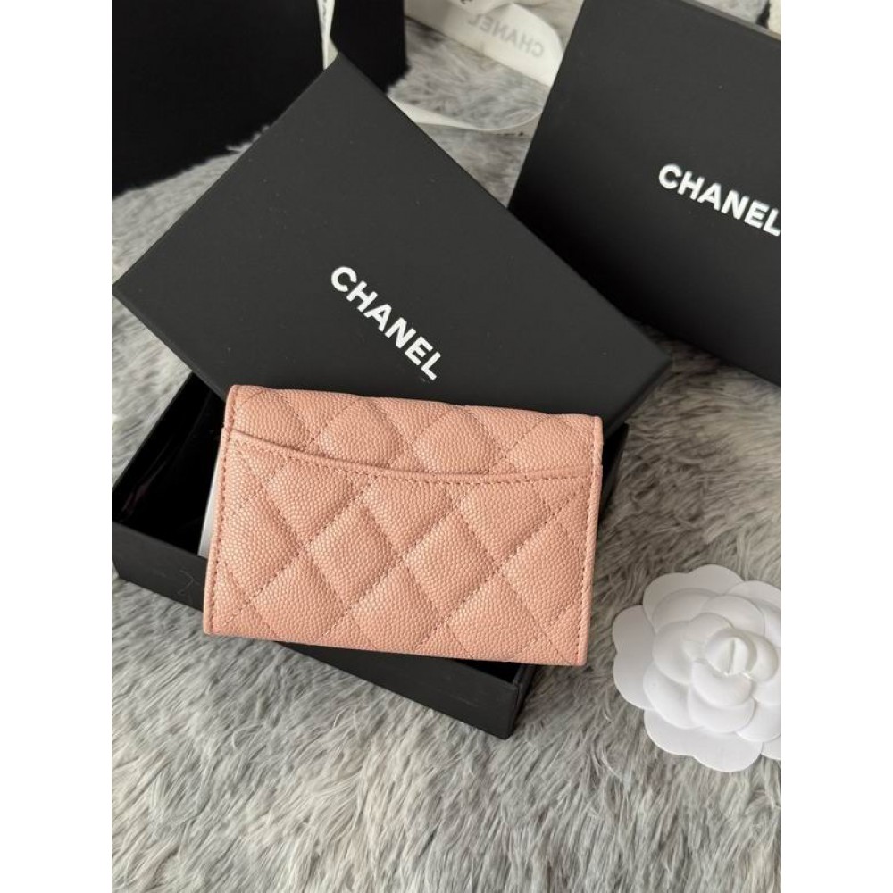 Chanel compact wallet leather 100% 11x8.5cm Accesories