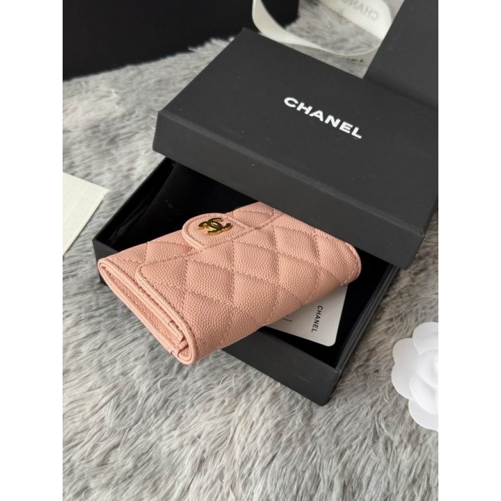 Chanel compact wallet leather 100% 11x8.5cm Accesories
