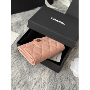 Chanel compact wallet leather 100% 11x8.5cm Accesories