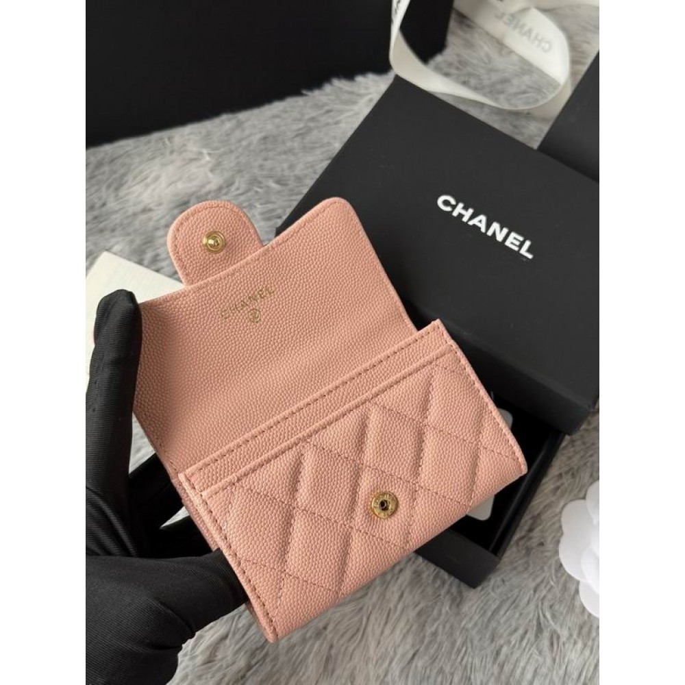 Chanel compact wallet leather 100% 11x8.5cm Accesories