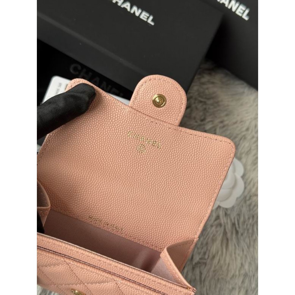 Chanel compact wallet leather 100% 11x8.5cm Accesories