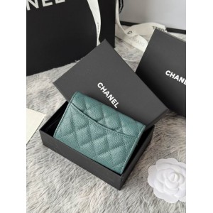 Chanel compact wallet leather 100% 11x8.5cm Accesories