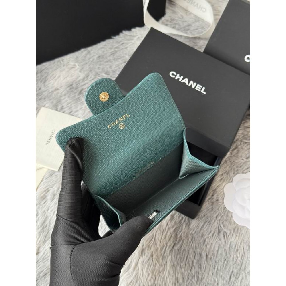 Chanel compact wallet leather 100% 11x8.5cm Accesories