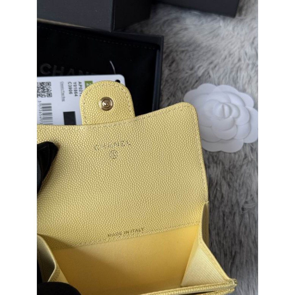 Chanel compact wallet leather 100% 11x8.5cm Accesories