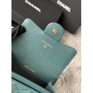 Chanel compact wallet leather 100% 11x8.5cm Accesories