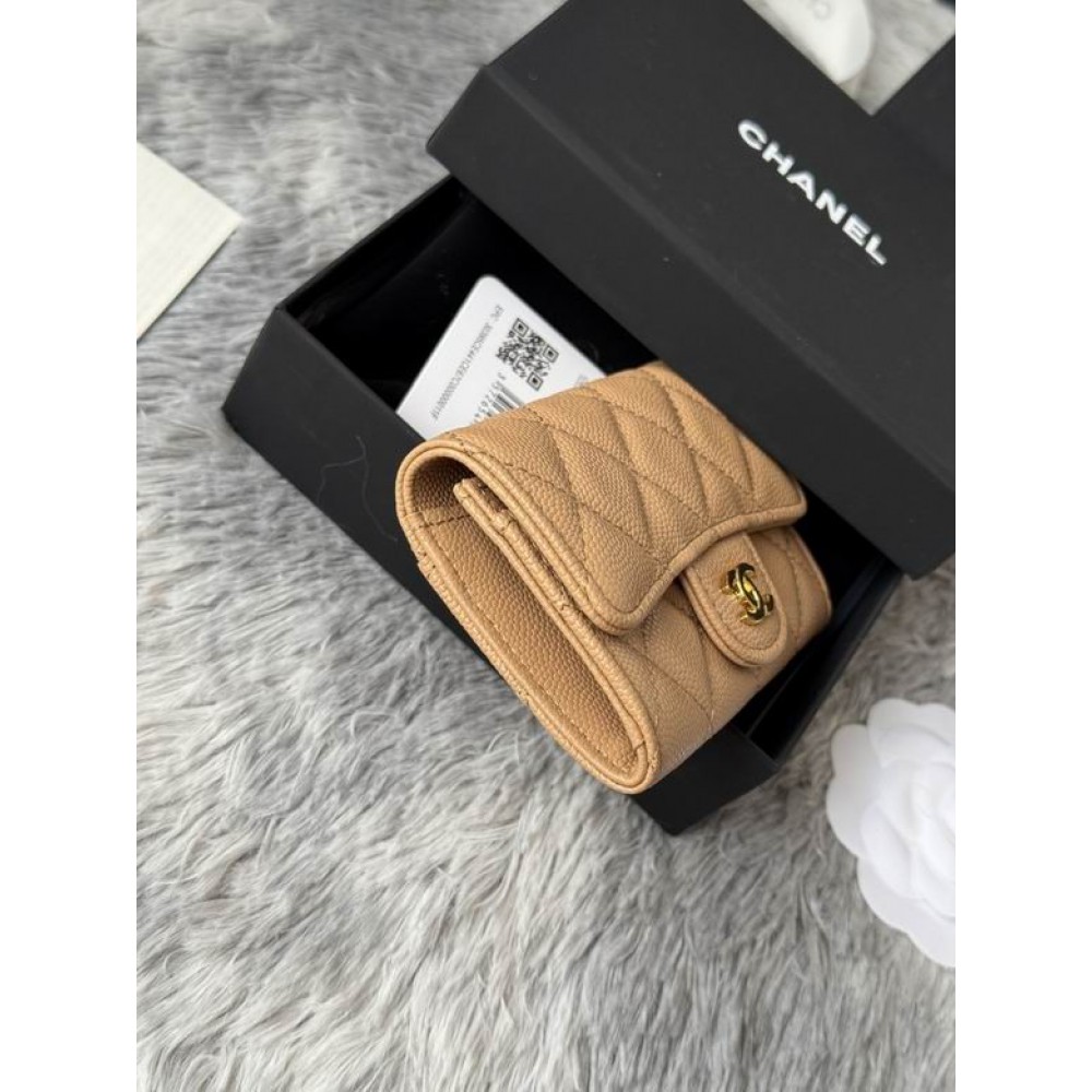 Chanel compact wallet leather 100% 11x8.5cm Accesories