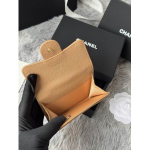 Chanel compact wallet leather 100% 11x8.5cm Accesories