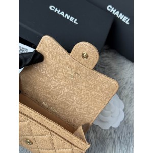Chanel compact wallet leather 100% 11x8.5cm Accesories