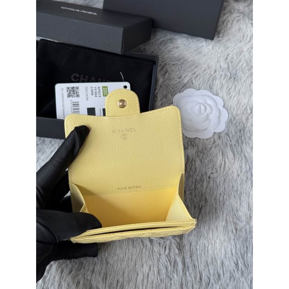 Chanel compact wallet leather 100% 11x8.5cm Accesories