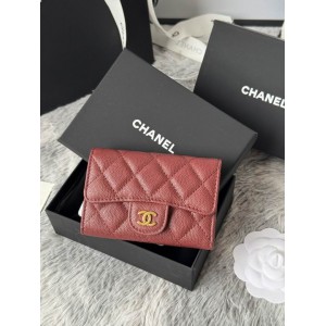 Chanel compact wallet leather 100% 11x8.5cm Accesories