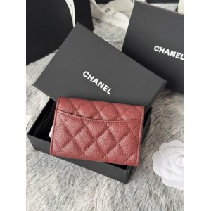 Chanel compact wallet leather 100% 11x8.5cm Accesories